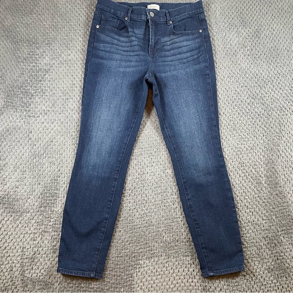 Loft Outlet Womens Denim Jeans Skinny Ankle Size 8 Blue Stretch Mid Rise‎